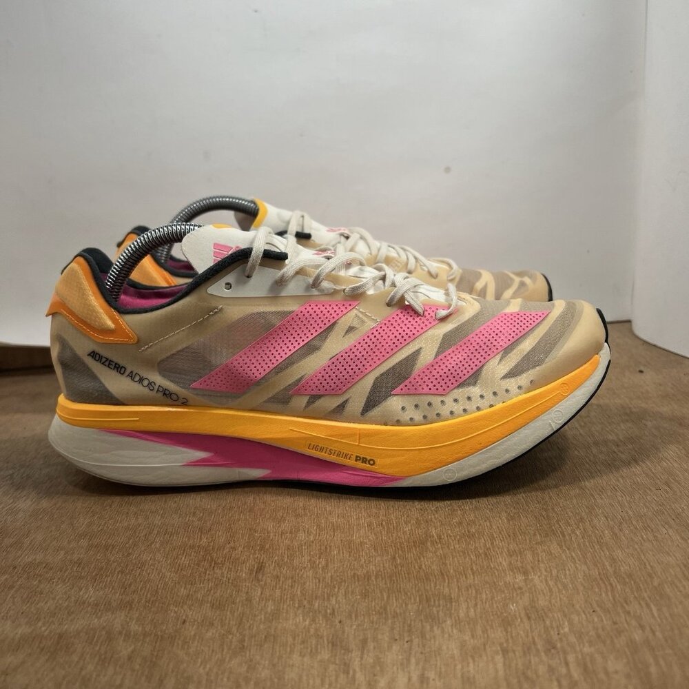 Adidas Adizero Adios Pro 2 NYC 2021 Halo Ivory Pink Solar Gold Mens Size 10